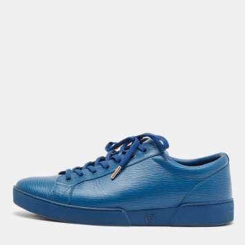 Pre Owned Louis Vuitton Blue Epi Leather Concorde Low Top Sneakers Size 43