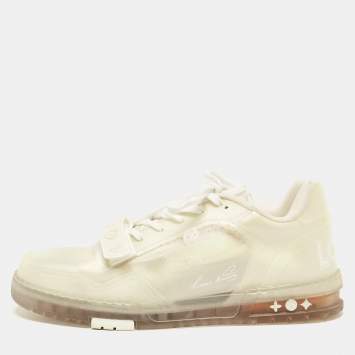 Pre Owned Louis Vuitton Transparent PVC LV Trainer Sneakers Size 44