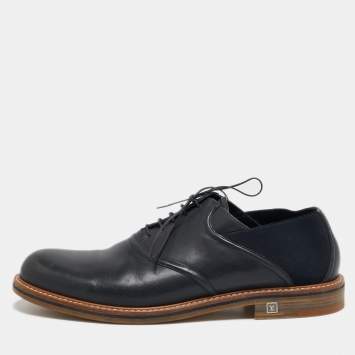 Pre Owned Louis Vuitton Black Leather  Lace Up Oxford Size 44.5