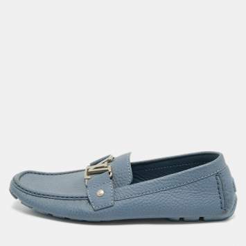 Louis Vuitton Blue Leather Monte Carlo Loafers Size 41