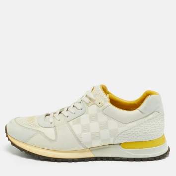 Pre Owned Louis Vuitton Tricolor Canvas and Leather Run Away Lace Up Sneakers Size 41