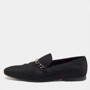 Pre Owned Louis Vuitton Black Damier Fabric Chail Slip On Loafers Size 41
