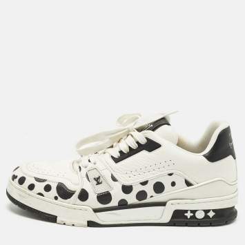 Pre Owned حذاء رياضي لويس فيتون LV ترينر #54 جلد أزرق/رمادي فاتح مقاس 40