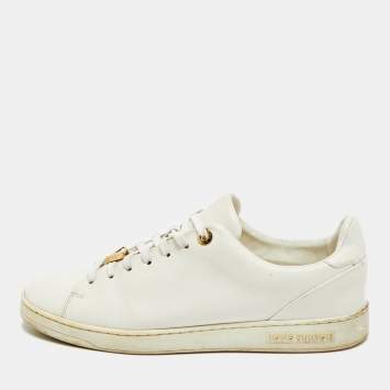 Pre Owned Louis Vuitton Frontrow Size 41 White Leather Lace Up Sneakers