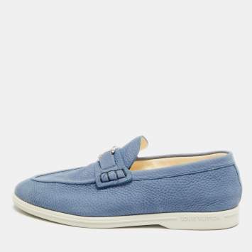 مملوكة مسبقًا Louis Vuitton Estate Size 41.5 Blue Nubuck Leather Loafers