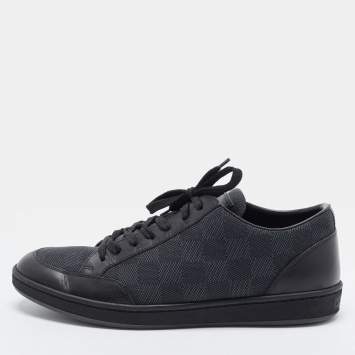 مملوكة مسبقًا Louis Vuitton Offshore Size 40 Black/Grey Damier Graphite Fabric and Leather Lace Up Sneakers