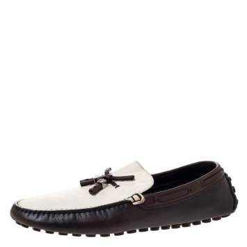 مملوكة مسبقًا Louis Vuitton Tricolor Leather Bow Loafers Size 43.5