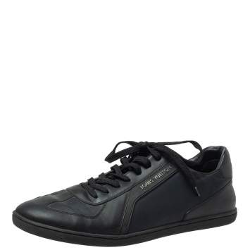 Pre Owned  Louis Vuitton Black Nylon and Leather Low Top Sneakers Size 42