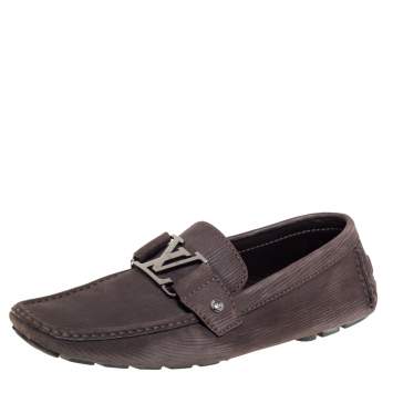 Pre Owned Louis Vuitton Brown Epi Leather Monte Carlo Slip On Loafers Size 41