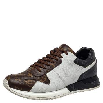 Pre Owned Louis Vuitton Tricolor Monogram Coated Canvas Run Away Sneakers Size 39.5