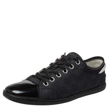 مملوكة مسبقًا Louis Vuitton Black/Grey Graphite Damier Nylon And  Leather Cap Toe Low Top Sneakers Size 42