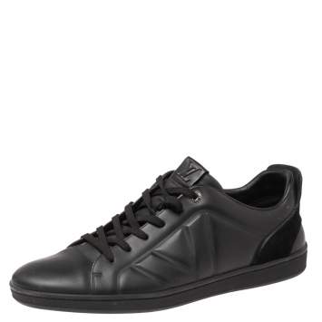 Pre Owned Louis Vuitton Black Suede And Leather Fuselage High Top Sneakers Size 43.5