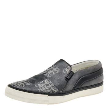 Pre Owned Louis Vuitton Damier Graphite Canvas Christopher Nemeth Twister Slip On Sneakers Size 43.5