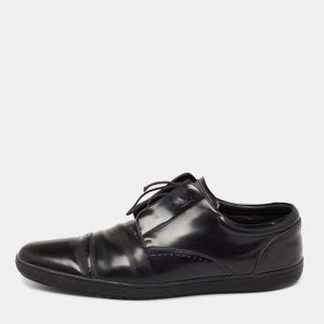 Pre Owned Louis Vuitton Black Leather  Lace Up Oxford Size 44 