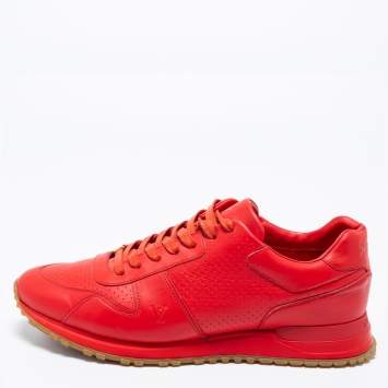 مملوكة مسبقًا Louis Vuitton x Supreme Red Leather Runaway Sneakers Size 44.5