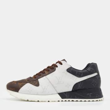 Pre Owned Louis Vuitton Tri-Color Monogram Canvas Run Away Low Top Sneakers Size 40.5