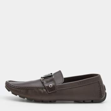 مملوكة مسبقًا Louis Vuitton Brown Leather Monte Carlo Slip on Loafer Size 41
