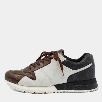 Pre Owned Louis Vuitton  Brown/Black Monogram Canvas Lace Up Sneakers Size 41.5