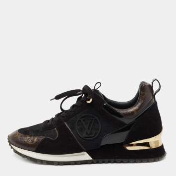 مملوكة مسبقًا Louis Vuitton Brown Canvas and  Mesh Run Away Sneakers Size 40