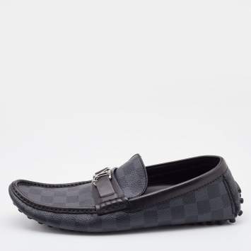 Pre Owned Louis Vuitton Damier Graphite Canvas Hockenheim Loafers Size 42