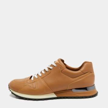 مملوكة مسبقًا Louis Vuitton Brown Leather Run- Away Sneakers Size 42 