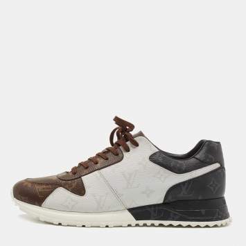 Pre Owned Louis Vuitton Brown Monogram Canvas Runaway Sneakers Size 42.5