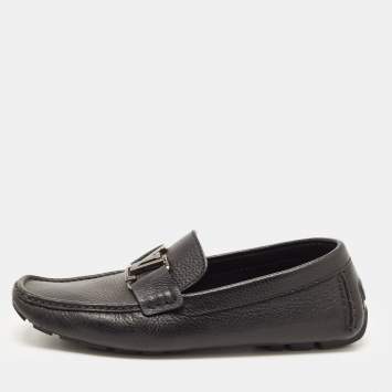 مملوكة مسبقًا Louis Vuitton Black Leather Monte Carlo Loafers Size 40