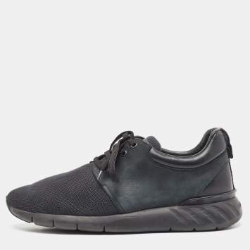 Louis Vuitton Green/Black Nylon and  Leather Fastlane Sneakers Size 41.5 