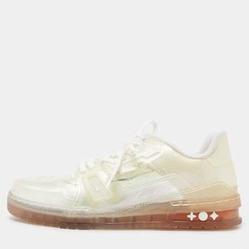Pre Owned Louis Vuitton Transparent Monogram PVC Trainer Sneakers Size 41