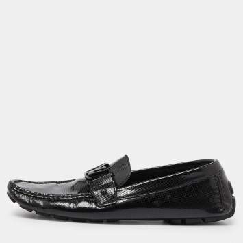 مملوكة مسبقًا Louis Vuitton Black Patent Leather Monte Carlo Loafers Size 44