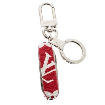 Pre Owned Louis Vuitton Supreme Red Pocket Swiss Army Knife Key Ring / Keychain