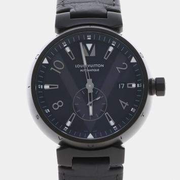 Pre Owned Louis Vuitton Tambour Q1D22 Automatic Stainless Steel Men's Wristwatch 42 mm