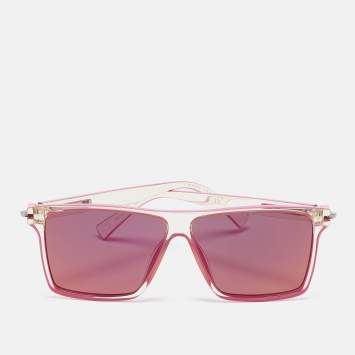 Pre Owned Marc Jacobs Pink Mirrored Marc 222/S Square Sunglasses