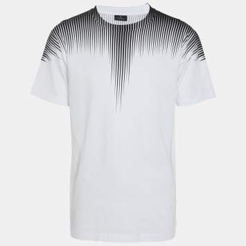 Marcelo Burlon White/Black Cotton T-Shirt S
