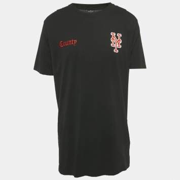مملوكة مسبقًا Marcelo Burlon County of Milan x MLB New York Mets Edition Black Cotton T-Shirt M