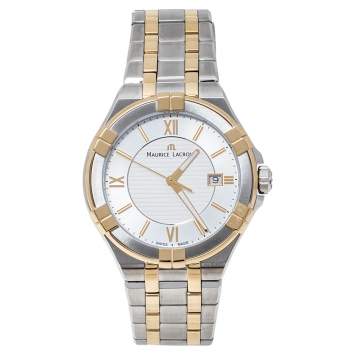 Pre Owned Maurice Lacroix Silver Two-Tone Stainless Steel Aikon AI1008-PVY13-132-1 Men's Wristwatch 42 mm