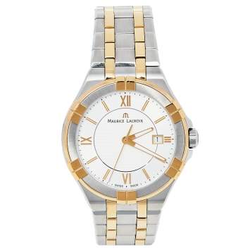 Pre Owned Maurice Lacroix Silver Two-Tone Stainless Steel Aikon AI1008-PVY13-132-1 Men's Wristwatch 41 mm
