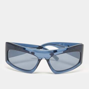 Pre Owned MCM Blue MW0001 90X Shield Sunglasses