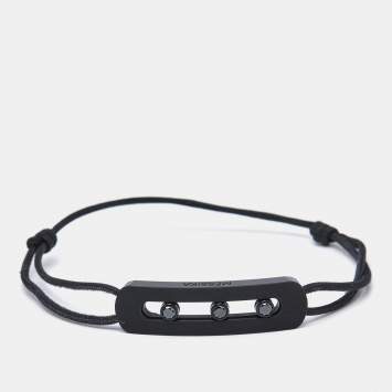 Messika Move Titanium Black Diamond Cord Bracelet