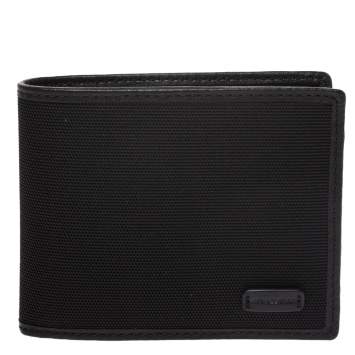 Pre Owned Michael Kors Black Canvas Bifold Wallet