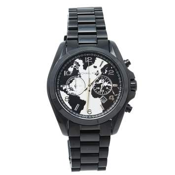 Pre Owned Michael Kors Black PVD Coated Stainless Steel Watch Hunger Stop MK6271 Unisex Wristwatch 40 mm