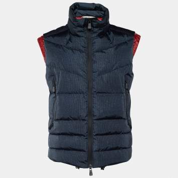 Pre Owned Moncler Grenoble Printed & Down Quilted Kostemberg Vest L