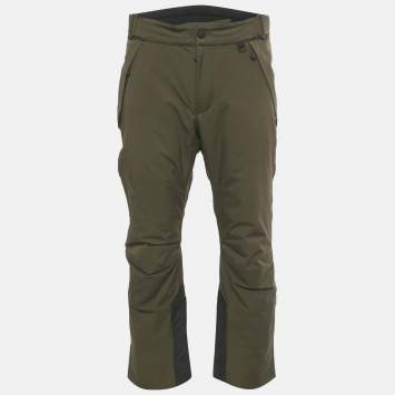 مملوكة مسبقًا Moncler Grenoble Khaki Green Ski Trousers L