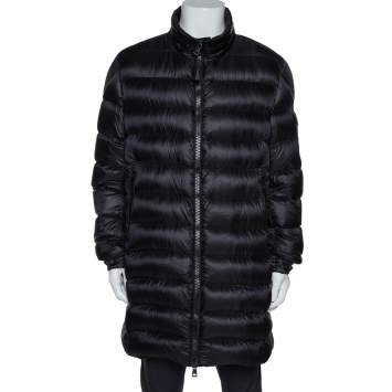 Pre Owned Moncler Black Down Quilted Dustin Puffer Jacket 3XL