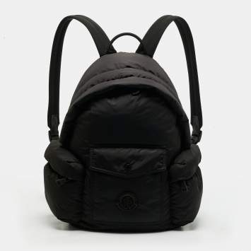 Pre Owned Moncler Legere Black Padded Nylon Backpack