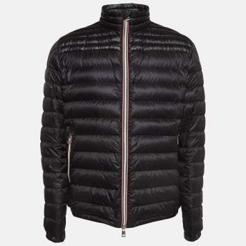 Pre Owned Moncler Black Nylon Puffer Down Jacket XXL