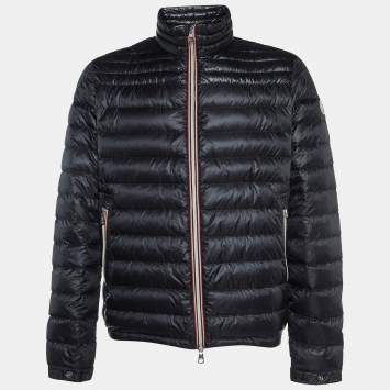Pre Owned Moncler Black Nylon Daniel Quilted Down Jacket XL 