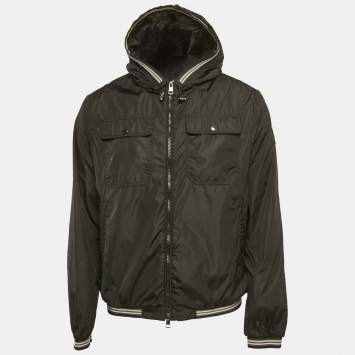 Moncler Black Nylon Hooded Zip-Up Jean-Claude Jacket M