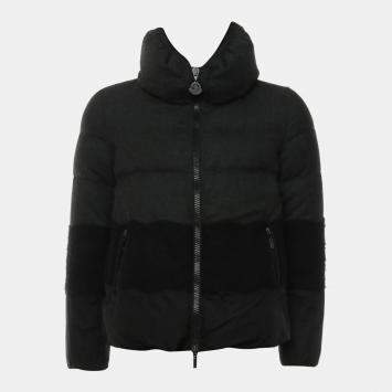 Pre Owned Moncler Black, Grey Arbouzier Giubbotto Down Jacket