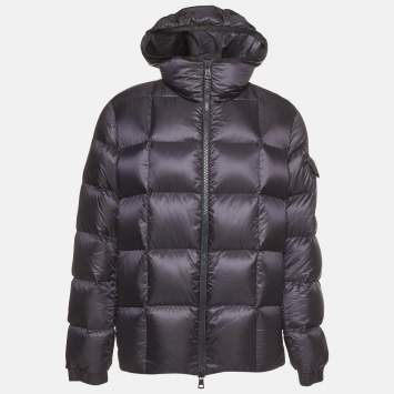 Pre Owned Moncler Navy Blue Nylon Quilted Charbonnel Down Jacket XXL